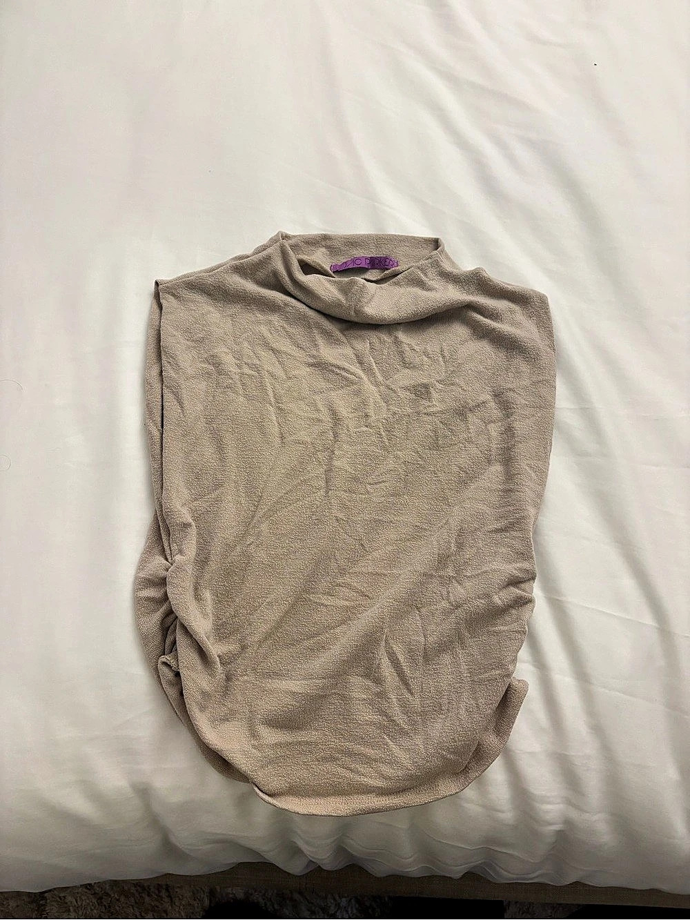 Ruched Side Tunic in cream Like New
